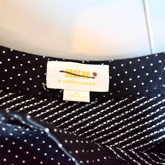 NWOT Maeve Puff Sleeve One Shoulder Black Top XL - Picture 3 of 3